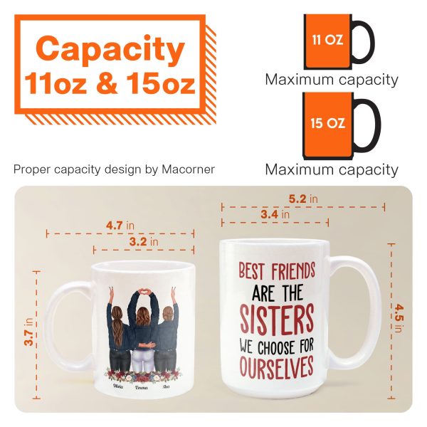 Best Friends Are The Sisters We Choose For Ourselves - Personalized Mug - Birthday, Christmas Gift For Her, Friends, BFF, Besties, Best Friends, Soul Sisters Best Friends Are The Sisters We Choose For Ourselves - Personalized Mug - Birthday, Christmas Gift For Her, Friends, BFF, Besties, Best Friends, Soul Sisters