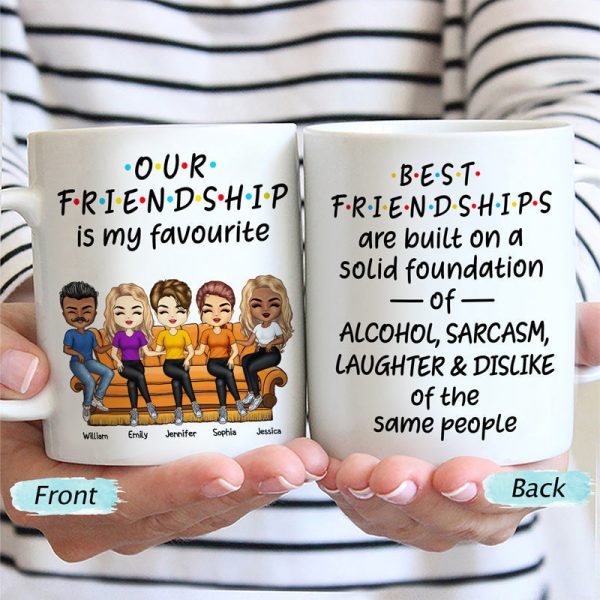 Best Friends Funny And Emotional Words - BFF Bestie Gift - Personalized Custom White Edge-to-Edge Mug Best Friends Funny And Emotional Words - BFF Bestie Gift - Personalized Custom White Edge-to-Edge Mug