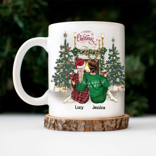 Best Friends Not Sisters By Blood But Sisters By Heart - Christmas Gift For BFF - Personalized Custom Mug Best Friends Not Sisters By Blood But Sisters By Heart - Christmas Gift For BFF - Personalized Custom Mug