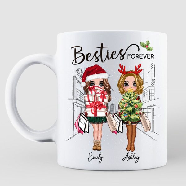 Best Friends Sisters Christmas Tree Personalized Mug Best Friends Sisters Christmas Tree Personalized Mug