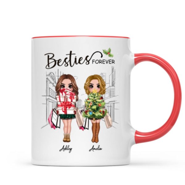 Best Friends Sisters Christmas Tree Personalized Mug Best Friends Sisters Christmas Tree Personalized Mug