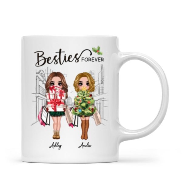 Best Friends Sisters Christmas Tree Personalized Mug Best Friends Sisters Christmas Tree Personalized Mug