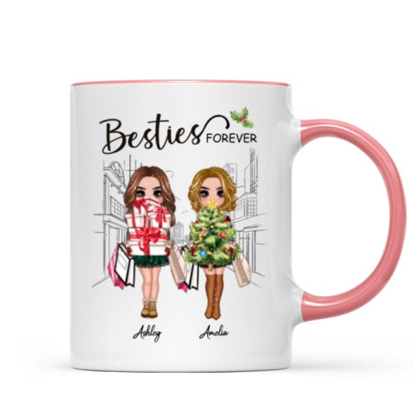 Best Friends Sisters Christmas Tree Personalized Mug Best Friends Sisters Christmas Tree Personalized Mug