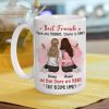 Best Friends White Ceramic Mug Personalized for Two Friends That Become Family, Cute Everyday Coffee Gift Best Friends White Ceramic Mug Personalized for Two Friends That Become Family, Cute Everyday Coffee Gift