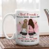 Best Friends White Ceramic Mug Personalized for Two Friends That Become Family, Cute Everyday Coffee Gift Best Friends White Ceramic Mug Personalized for Two Friends That Become Family, Cute Everyday Coffee Gift