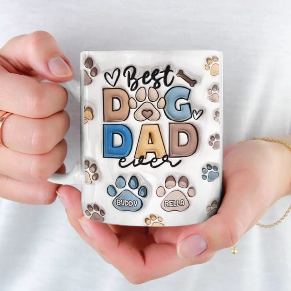 Best Fur Dad Ever - Dog & Cat Personalized Custom 3D Inflated Effect Printed Mug - Father's Day, Gift For Pet Owners, Pet Lovers Best Fur Dad Ever - Dog & Cat Personalized Custom 3D Inflated Effect Printed Mug - Father's Day, Gift For Pet Owners, Pet Lovers