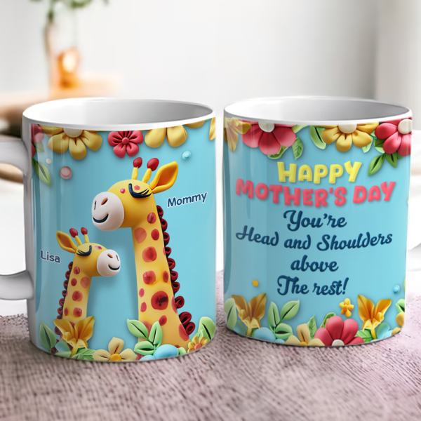 Best Giraffe Mom Above The Rest Mug - Personalized Gifts For Mom 01QHPU080425 Best Giraffe Mom Above The Rest Mug - Personalized Gifts For Mom 01QHPU080425