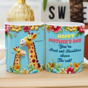 Best Giraffe Mom Above The Rest Mug - Personalized Gifts For Mom 01QHPU080425