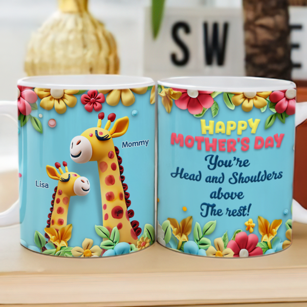 Best Giraffe Mom Above The Rest Mug - Personalized Gifts For Mom 01QHPU080425 Best Giraffe Mom Above The Rest Mug - Personalized Gifts For Mom 01QHPU080425