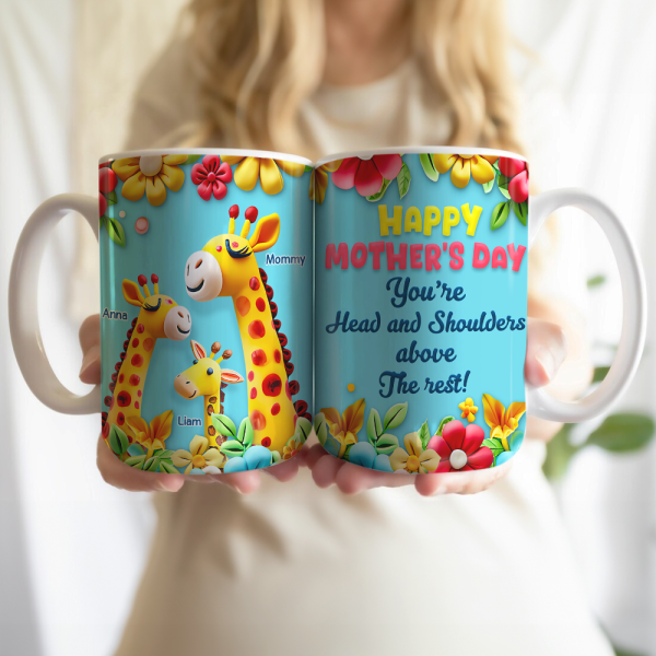 Best Giraffe Mom Above The Rest Mug - Personalized Gifts For Mom 01QHPU080425 Best Giraffe Mom Above The Rest Mug - Personalized Gifts For Mom 01QHPU080425