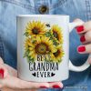 Best Grandma Ever Personalized Mug, Sunflower Grandmother Gift With Custom Name and Date Best Grandma Ever Personalized Mug, Sunflower Grandmother Gift With Custom Name and Date