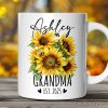 Best Grandma Ever Personalized Mug, Sunflower Grandmother Gift With Custom Name and Date Best Grandma Ever Personalized Mug, Sunflower Grandmother Gift With Custom Name and Date
