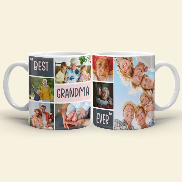 Best Grandma With Children, Photo Personalized White Mug Best Grandma With Children, Photo Personalized White Mug