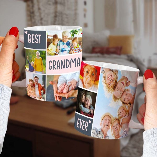 Best Grandma With Children, Photo Personalized White Mug Best Grandma With Children, Photo Personalized White Mug