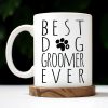 Best Groomer Ever, Paws And Bone Design - Personalized Custom Coffee Mug - DOG068_MG