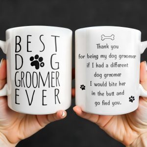 Best Groomer Ever, Paws And Bone Design - Personalized Custom Coffee Mug - DOG068_MG