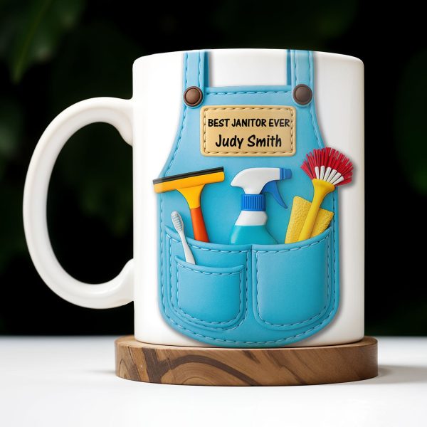 Best Janitor Ever With Janitorial Tools - Personalized Custom Coffee Mug - JBS003_MG Best Janitor Ever With Janitorial Tools - Personalized Custom Coffee Mug - JBS003_MG