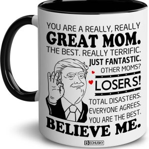 Best Mom Coffee Mug Gift for Mom from Daughter Son Kids Husband, Birthday Mother's Day Christmas Gift Idea
