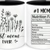 Best Mom Ever Coffee Mug, Gift for Mom Grandma Mother in Law from Daughter Son Kids, Birthday Mother's Day Christmas Gift Idea