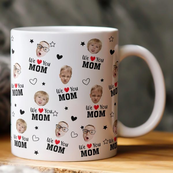 Best Mom Ever Custom Kids' Faces - Personalized Photo Mug Best Mom Ever Custom Kids' Faces - Personalized Photo Mug
