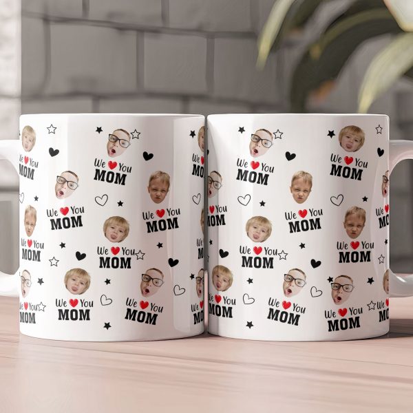 Best Mom Ever Custom Kids' Faces - Personalized Photo Mug Best Mom Ever Custom Kids' Faces - Personalized Photo Mug