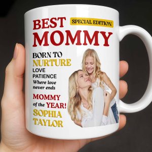 Best Mommy Born To Nurture Love Patience - Personalized Custom Coffee Mug - MOM143_MG