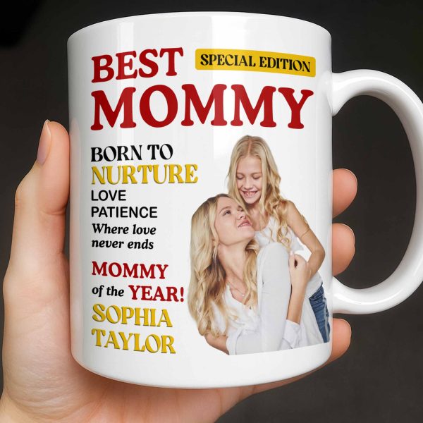 Best Mommy Born To Nurture Love Patience - Personalized Custom Coffee Mug - MOM143_MG