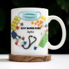 Best Nurse Ever With Stethoscope And Medical Tools - Personalized Custom Coffee Mug - NUR057_MG