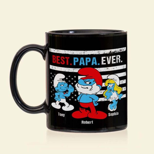 Best Papa Ever Gift 01DNPO210423 Personalized Family Black Mug Best Papa Ever Gift 01DNPO210423 Personalized Family Black Mug