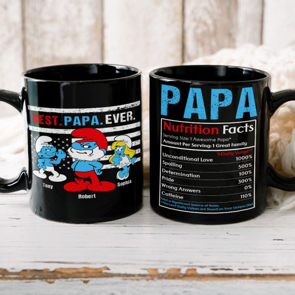Best Papa Ever Gift 01DNPO210423 Personalized Family Black Mug Best Papa Ever Gift 01DNPO210423 Personalized Family Black Mug