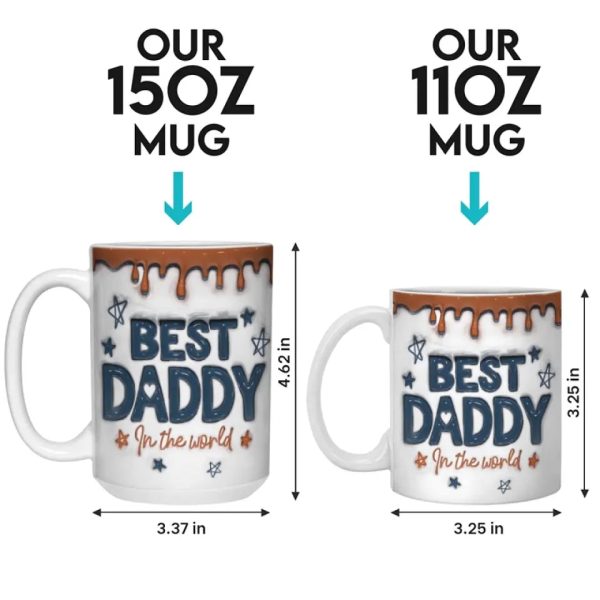 Best Papa In The World - Family Personalized Custom 3D Inflated Effect Printed Mug - Father's Day, Gift For Dad, Grandpa Best Papa In The World - Family Personalized Custom 3D Inflated Effect Printed Mug - Father's Day, Gift For Dad, Grandpa