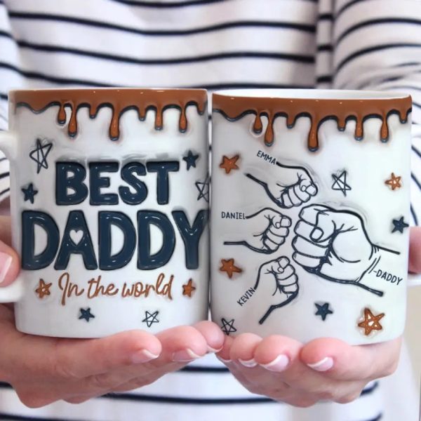 Best Papa In The World - Family Personalized Custom 3D Inflated Effect Printed Mug - Father's Day, Gift For Dad, Grandpa Best Papa In The World - Family Personalized Custom 3D Inflated Effect Printed Mug - Father's Day, Gift For Dad, Grandpa