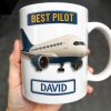 Best Pilot Airplane Design - Personalized Custom Coffee Mug - FAM373_MG Best Pilot Airplane Design - Personalized Custom Coffee Mug - FAM373_MG