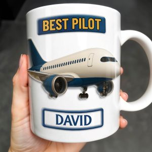 Best Pilot Airplane Design - Personalized Custom Coffee Mug - FAM373_MG