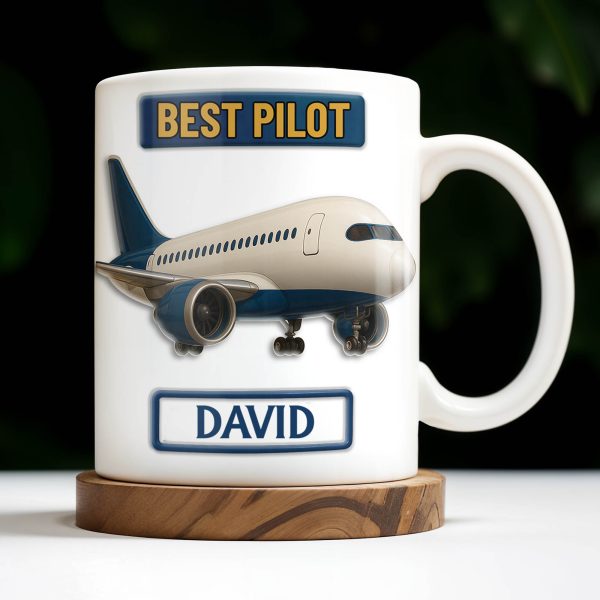 Best Pilot Airplane Design - Personalized Custom Coffee Mug - FAM373_MG Best Pilot Airplane Design - Personalized Custom Coffee Mug - FAM373_MG