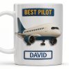 Best Pilot Airplane Design - Personalized Custom Coffee Mug - FAM373_MG Best Pilot Airplane Design - Personalized Custom Coffee Mug - FAM373_MG