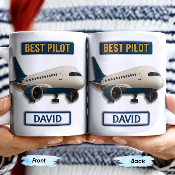Best Pilot Airplane Design - Personalized Custom Coffee Mug - FAM373_MG Best Pilot Airplane Design - Personalized Custom Coffee Mug - FAM373_MG