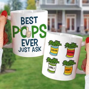 Best Pops Ever Just Ask-Personalized Coffee Mug -Gift For Grandpa- 05qhqn130423