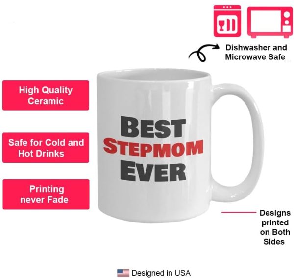 Best Stepmom Ever Coffee Mug Appreciation Gift for Stepmother, Gift for Stepmom from Stepdaughter Stepson Kids Husband, Birthday Mothers Day Christmas Gift Best Stepmom Ever Coffee Mug Appreciation Gift for Stepmother, Gift for Stepmom from Stepdaughter Stepson Kids Husband, Birthday Mothers Day Christmas Gift