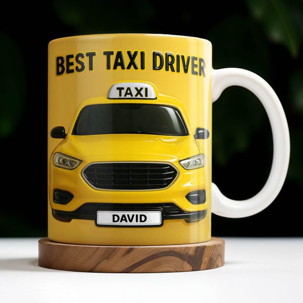 Best Taxi Driver With Yellow Taxi Design - Personalized Custom Coffee Mug - FAM367_MG Best Taxi Driver With Yellow Taxi Design - Personalized Custom Coffee Mug - FAM367_MG