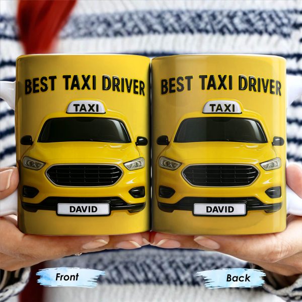 Best Taxi Driver With Yellow Taxi Design - Personalized Custom Coffee Mug - FAM367_MG Best Taxi Driver With Yellow Taxi Design - Personalized Custom Coffee Mug - FAM367_MG