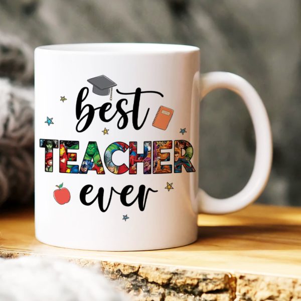 Best Teacher Ever, Gift For Teacher, Personalized Mug, Teacher Coffee Mug, Back To School Gift 03QHHN030723TM