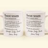 Best Team - Coworker Appreciation Thank You Gifts For Employee - Personalized Mug Best Team - Coworker Appreciation Thank You Gifts For Employee - Personalized Mug