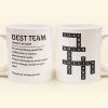 Best Team Coworker Mug Scrabble Custom Name - Personalized Mug
