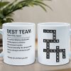 Best Team Coworker Mug Scrabble Custom Name - Personalized Mug
