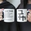 Best Team Coworker Mug Scrabble Custom Name - Personalized Mug