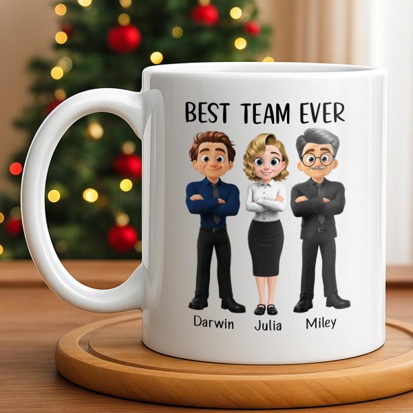 Best Team Ever Cartoon People Design - Personalized Custom Coffee Mug - COL127_MG Best Team Ever Cartoon People Design - Personalized Custom Coffee Mug - COL127_MG
