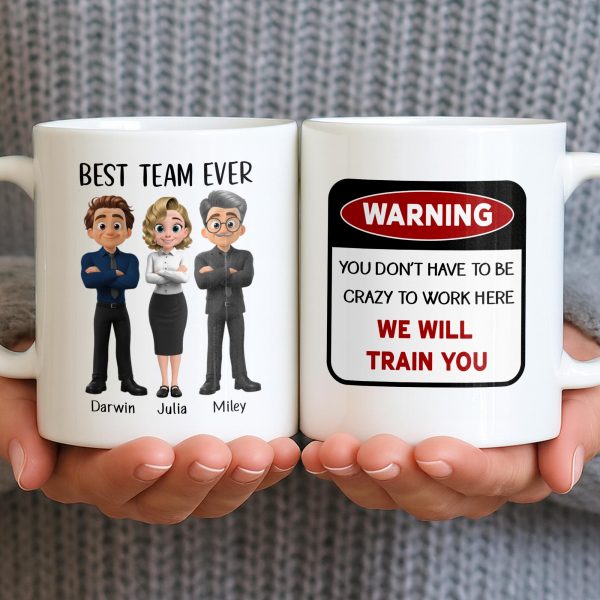 Best Team Ever Cartoon People Design - Personalized Custom Coffee Mug - COL127_MG Best Team Ever Cartoon People Design - Personalized Custom Coffee Mug - COL127_MG
