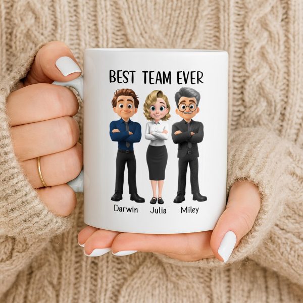 Best Team Ever Cartoon People Design - Personalized Custom Coffee Mug - COL127_MG Best Team Ever Cartoon People Design - Personalized Custom Coffee Mug - COL127_MG