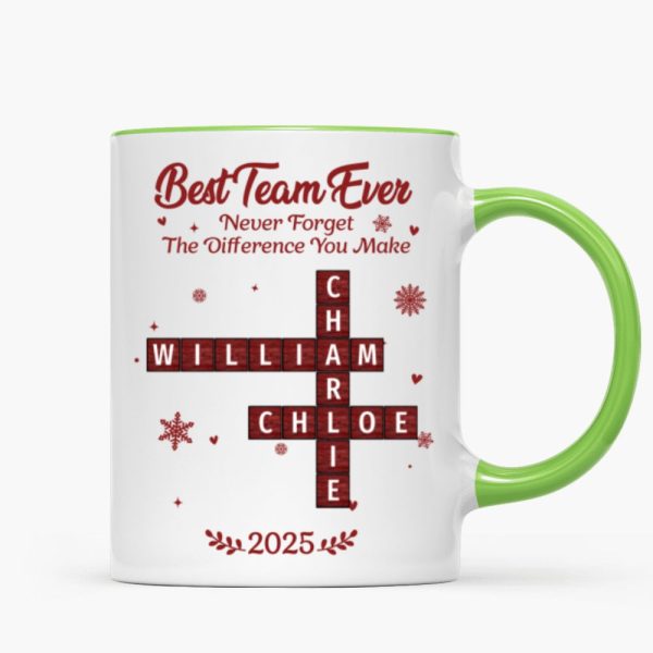 Best Team Ever Crossword - Personalized Mug - Christmas Gift for Co-worker Best Team Ever Crossword - Personalized Mug - Christmas Gift for Co-worker